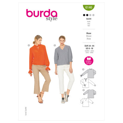 Burda Style Misses' Blouse B6146 - Paper Pattern, Size 8-18