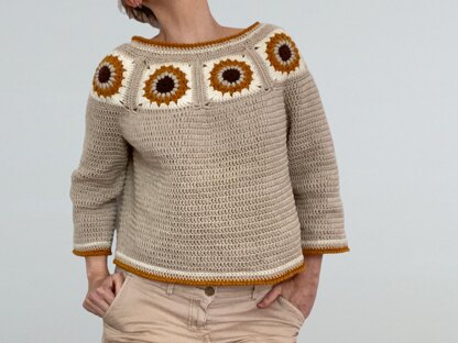 Sunflower Granny Sweater