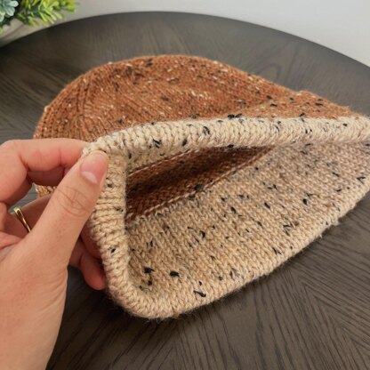 Easy Double Brim Knit Hat