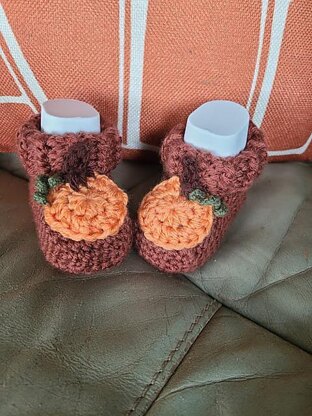 Little Pumpkin Baby Booties