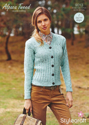 Women's Cardigans in Stylecraft Alpaca Tweed DK - 9013