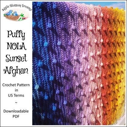 Puffy NOLA Sunset Afghan