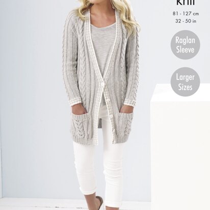 Ladies Cardigans in King Cole Cotton Top DK - 5375pdf - Downloadable PDF