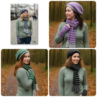 Hat, Scarf and Gloves Crochet Pattern #152