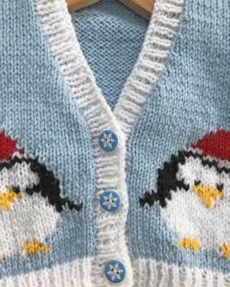 P106 Christmas Penguin Cardigans