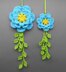 3D flower hanging decoration for doors, walls & windows - easy from scraps of yarn