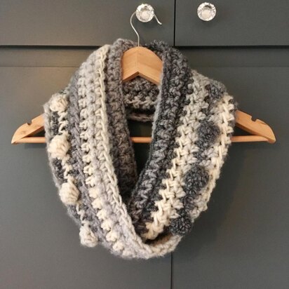 Modern bobble infinity scarf