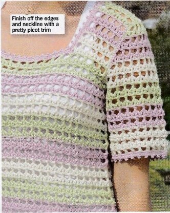 Crochet Stripes Top