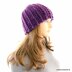 Crochet Warm Purple Hat For Women & Girls