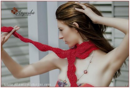 Crochet Scarf Pattern Valentine Hearts Unique Designer