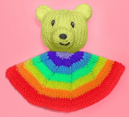 Rainbow Teddy Comforter 18 cms Baby Toy