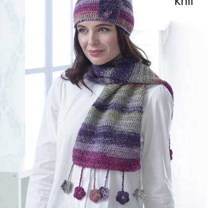 Poncho, Neck Warmer, Triangular Shawl, Lace Wrap, Wrap & Hat in King Cole Shine DK - 5072 - Downloadable PDF