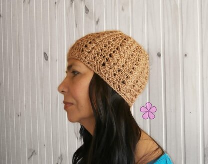 "Cascade" lacy beanie _ C26