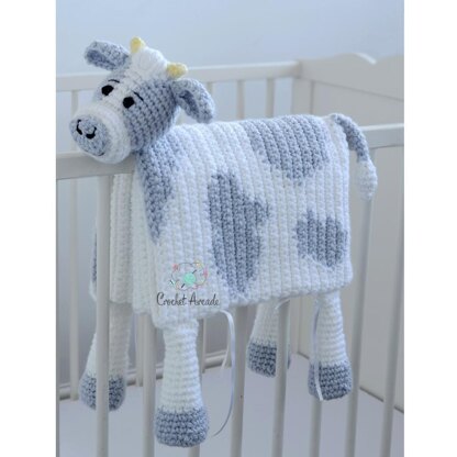 Cuddle and Play Cow Crochet Blanket King Cole Comfort Chunky