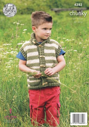 Hoodie and Gilet in King Cole Chunky - 4383 - Downloadable PDF