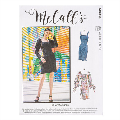 McCall's Patterns M7349 Misses'/Miss Petite Sleeveless or Raglan Sleeve,  Fit and Flare Dresses, Size A5 (6-8-10-12-14) : : Home