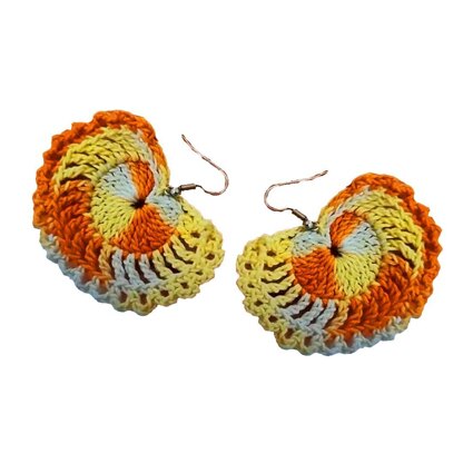Crochet heart earrings