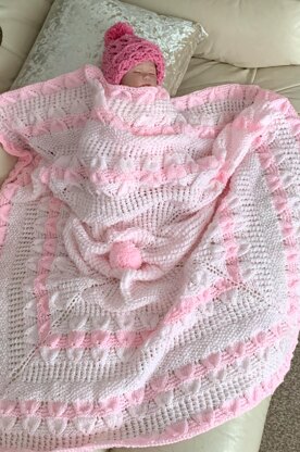 PINK BAMBINO baby shawl/blanket