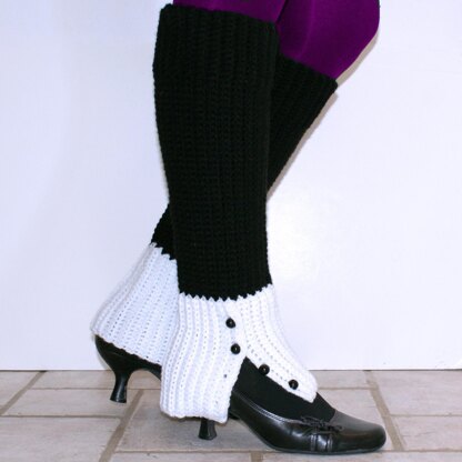 Dowager Faux Spats Leg Warmers