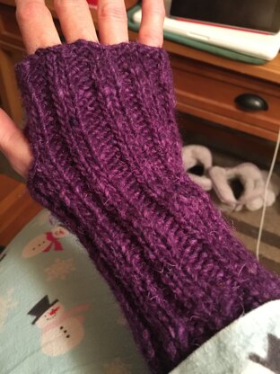 Purple Fingerless Gloves