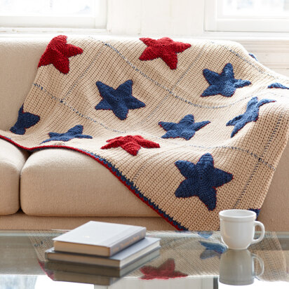 Americana Afghan in Lion Brand Heartland - L32036