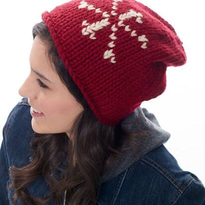 Snowflake Hat in Bernat Softee Chunky Holiday