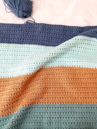 Textured Color Block Blanket