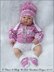 Cosy ribbed Jacket Set 16-22” doll/0-3m baby