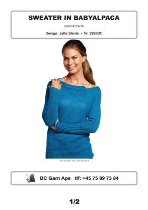 Sweater in BC Garn Baby Alpaca - 2286BC - Downloadable PDF