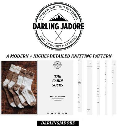 The Cozy Socks pattern by Darling Jadore