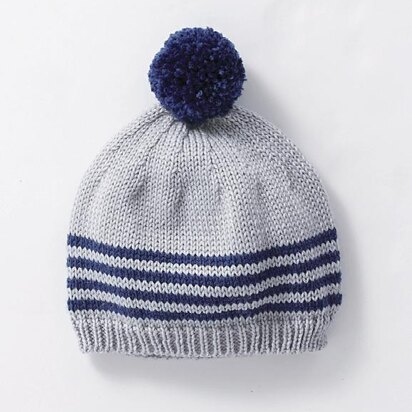 Babies Pompom Hat in Bergere de France Ideal - 71136-355 - Downloadable PDF