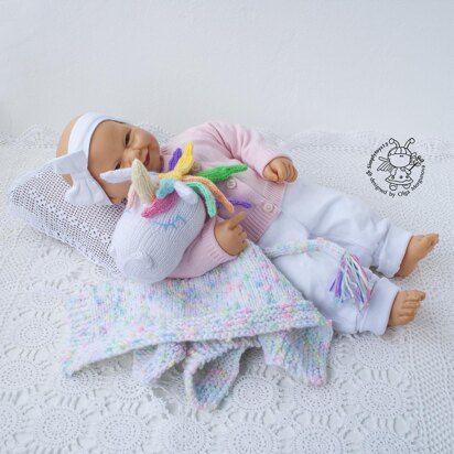 Unicorn Toy Baby Lace Blanket