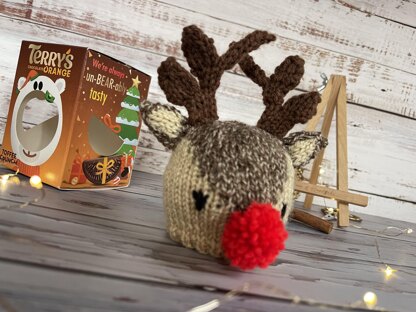 Rudolph Inspired Chocolate Orange Cover Knitting Pattern