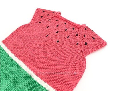 Size Newborn - Knitted Watermelon Romper