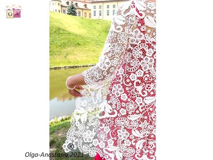 White wedding lace cardigan "Svetlana"