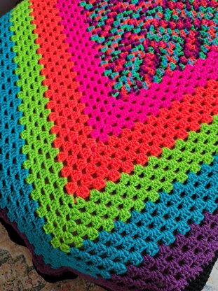 Crochet Granny Square Headband Pattern - the neon tea party