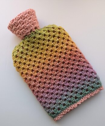 Rainbow Stripes Hot Water Bottle Cover