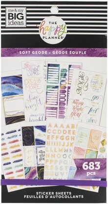 Happy Planner Sticker Value Pack - Soft Modern Geode, 683/Pkg