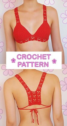 PASSION bikini top _ C34 Crochet pattern by Akari Crochet Patterns