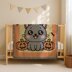 C2C CROCHET PATTERN Halloween Pumpkin Kitten Blanket Gray Cat Afghan Spooky Lapghan