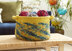 Dip Edge Striped Crochet Basket in Bernat Blanket - Downloadable PDF