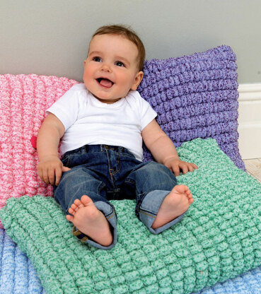 Baby Cushion, Blanket, Playmat & Cot Bumper in Rico Creative Pompon Party - 220 - Downloadable PDF