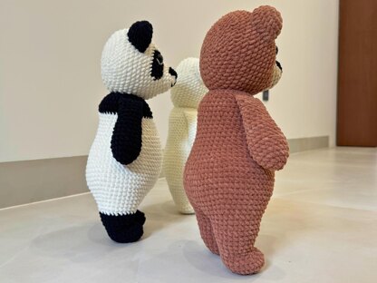Bear Crochet Bundle: Teddy, Panda, Polar Bear Amigurumi (PDF Pattern)