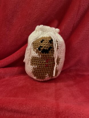 Gingerbread man Christmas gift bag