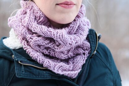 Violet Ice Bobble Cowl