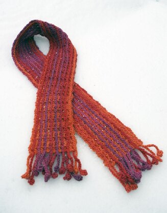 Bobble-Fringe Scarf