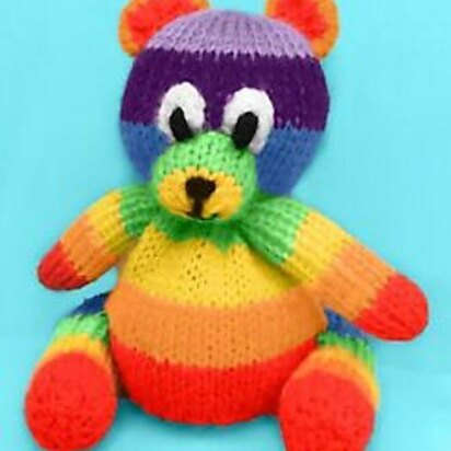 Rainbow Bear Orange Choc Cover - knitting pattern