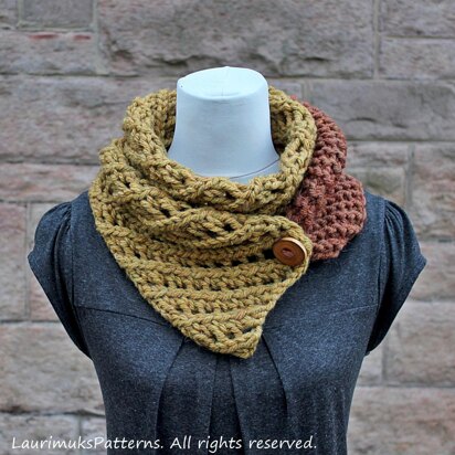 Serenity lace button scarf