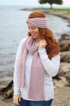 Faux Cable Headband & Scarf