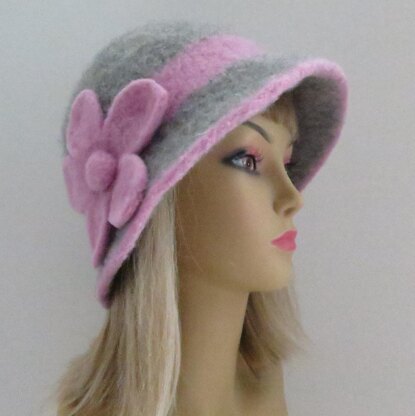 Felted Cloche and Flower